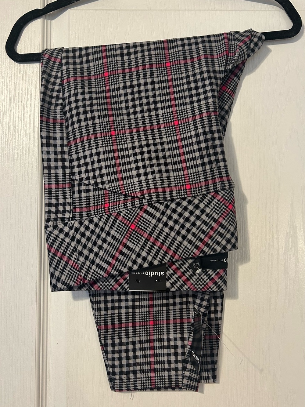Torrid Black & Pink Plaid Studio Leggings Pants